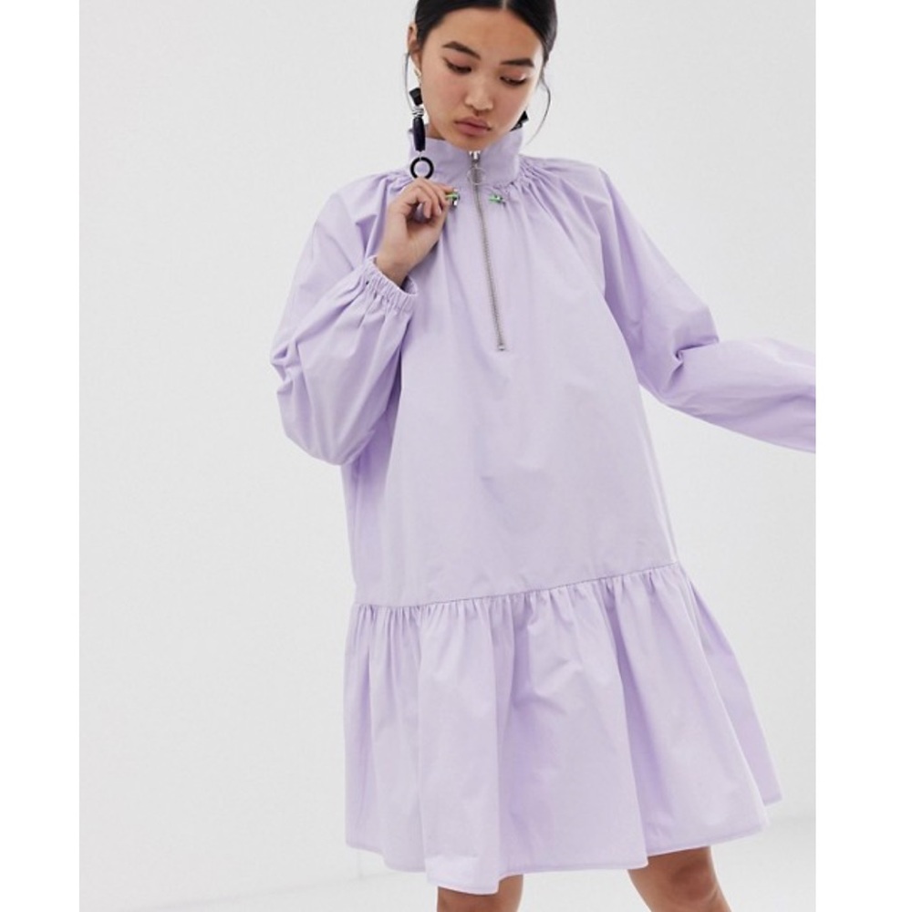 Purple ASOS Drop Waist Smock Dress - 2